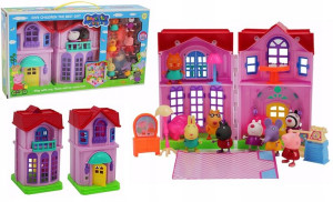 Świnka Peppa Domek Z Dźwiękiem + 8 Figurek Meble