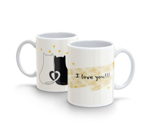 Kubek 300ml dla Kociarzy Kot Kotek LoveCat v6