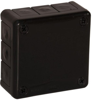 Puszka natynkowa pusta 12 wlotów VIPLAST VP-41 CZARNA IP55 98x98x42mm
