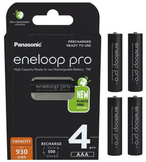 Akumulatorki Panasonic Eneloop PRO R03/AAA 930mAh Ni-MH BK-4HCDE/4BE 4 szt