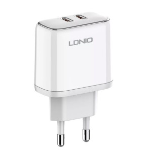 Ładowarka MFI-GaN 35W 2x USB-C Lightning Licencja