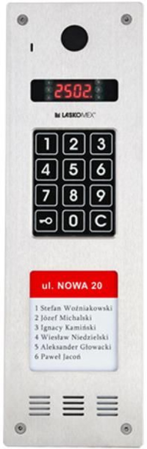 Laskomex CP-2533NR-040 Wąski panel audio pionowy, ze stali nierdzewnej,