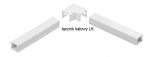 Osprzęt do listew elektroinstalacyjnych, łącznik kątowy BIAŁY LK 35x18