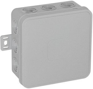 Puszka natynkowa pusta 12 wlotów VIPLAST V7 klik SZARA IP54 100x100x41mm