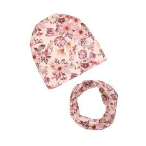 Ul&Ka : Czapka z kominem PINKIE FLOWERS 1-3