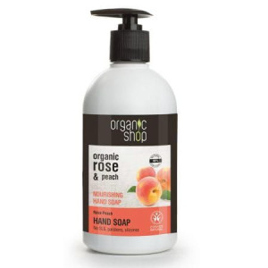 Organic Shop : Mydło do rąk odżywcze Róża i Brzoskwinia 500 ml