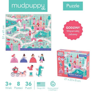 Mudpuppy : Puzzle zestaw z 8 figurkami Księżniczka
