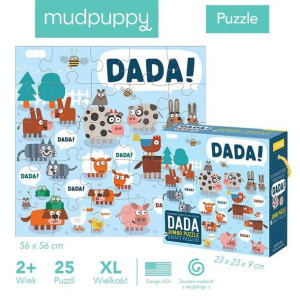 Mudpuppy : Puzzle podłogowe Jumbo Tata 25 elementów 2+