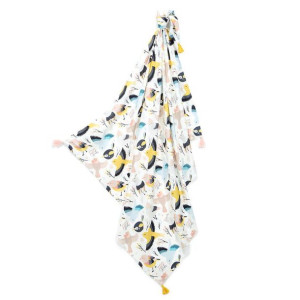 La Millou : Otulacz bambusowy CUTE BIRDS VIVID