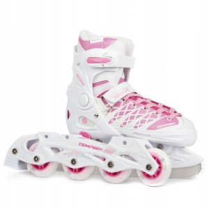 Łyżwy Rolki TEMPISH Clips 2w1 dzieci białe 37-40