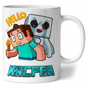 Kubek Minecraft Twoje imię Dziecka Prezent Steve