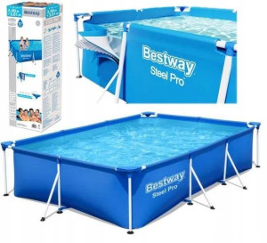 Basen Ogrodowy Stelażowy Bestway 300x201 Prostokąt