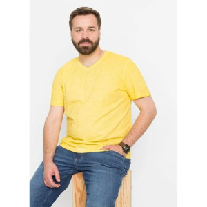 Bonprix Męski Bawełniany T-shirt Z Dekoltem Szpic 68-70 914598