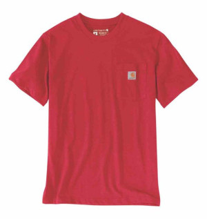 Koszulka Carhartt Heavyweight K87 Pocket Fire Red L