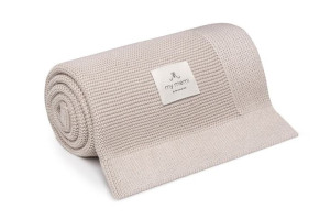 Bambusowy kocyk light beige 80x100 - classic my memi