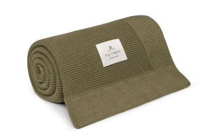 Bambusowy kocyk khaki 80x100 - classic my memi