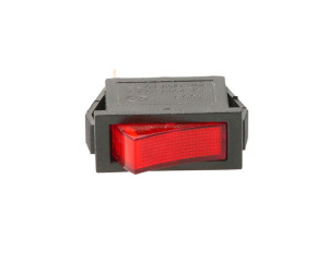 Przełącznik przycisk wyłącznik kołyskowy podświetlany czerwony 230V TES-21