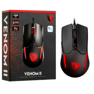 Myszka Gamingowa PANTHERISE VENOM II +Slizgacze+Taśmy DRAG CLICK 12800 DPI