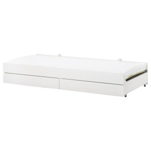 IKEA SLAKT Dodatkowe łóżko z pojemnikiem biały 90x200 cm