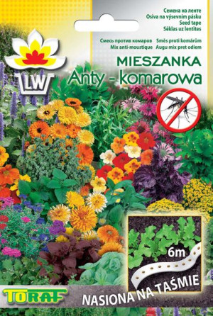 Mieszanka Anty-Komarowa nasiona Kwiatów odstraszających Komary na Taśmie 6m