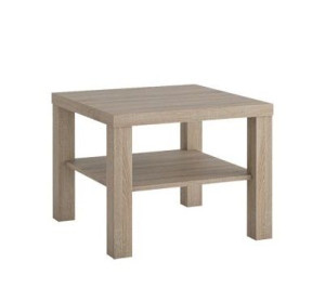 Stolik kawowy z półką 60x60 dąb sonoma