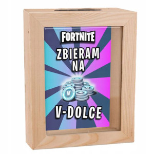 Skarbonka Drewniana Fortnite Dla Dziecka Z1