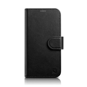 Etui Iphone 14 Pro Max Skórzany Pokrowiec Z Klapką Anti-rfid Czarny