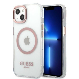 Iphone 13 6,1" Różowy/pink Hard Case Metal Outline Magsafe