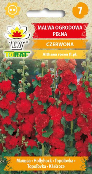 Malwa ogrodowa pełna Czerwona nasiona Malwy Toraf 0.5g