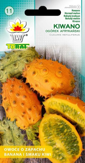 Kiwano owoce ozdobne smak kiwi pnącze nasiona Toraf