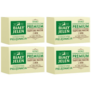 Biały Jeleń Mydło Hipoalergiczne z lnem 4x 100g