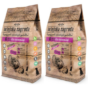 Wiejska Zagroda indyk z jabłkiem szczenięta 2x 9kg