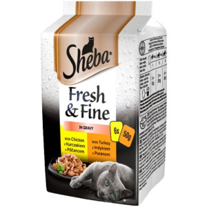 Sheba Mini Fresh Fine Smaki Drobiowe 6x 50g