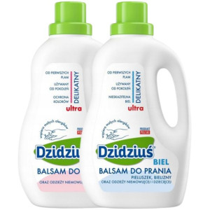 Dzidziuś Balsam Płyn Do Prania Biel Kolor 2x 1,5L