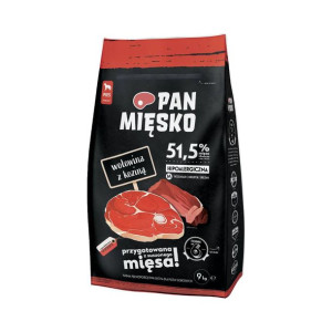PAN MIĘSKO dla psów wołowina z koziną 9kg