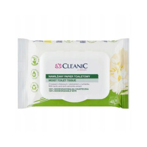 CLEANIC Nawilżany papier toaletowy 40 szt.