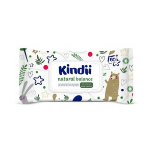 KINDII Natural Balance Chusteczki nawilżane 60 szt.