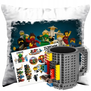 Zestaw Poduszka+kubek+tatuaż Ninjago