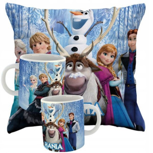 Zestaw Poduszka Kubek Frozen Full + Imię Prezent