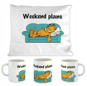 Zestaw Poduszka Kubek Garfield Gwiazdka Imię