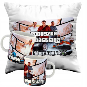 Zestaw Poduszka Kubek Gta V Dzien Dziecka