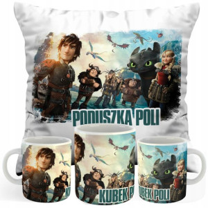 Zestaw Poduszka Kubek Jak Wytresować Smoka Imię