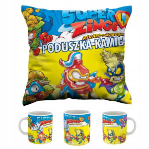 Zestaw Poduszka Kubek Koty Kotki+imię