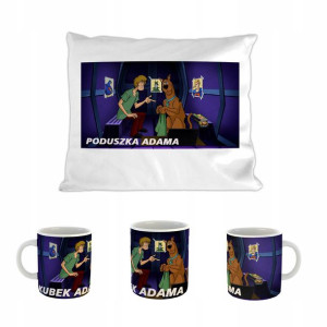 Zestaw Poduszka Kubek Scooby Dzień Dziecka Imię