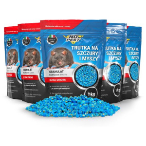 5x Trutka NO PEST na Myszy i Szczury 1kg Środek Granulat Ziarno na Gryzonie