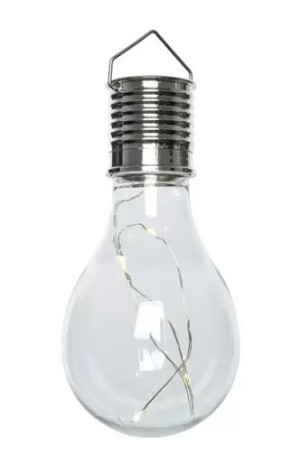 Żarówka solarna ogrodowa wisząca kula LED 14 cm