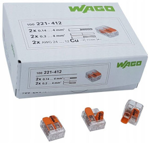 Szybkozłączka WAGO 221-412 2 x 0,14 - 4mm² 100szt.