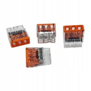 Szybkozłączka WAGO 2273-203 Drut 3 x 0,5 - 2,5mm² 4szt.
