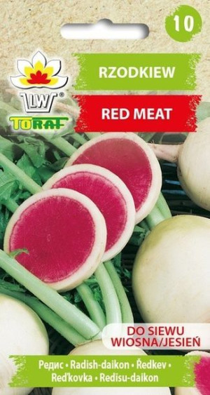 Rzodkiew Red Meat nasiona Rzodkwi Czerwony Miąsz Biała Skórka Toraf 1g