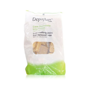 Depilflax Wosk Twardy Bezpaskowy Do Depilacji 1kg Naturalny